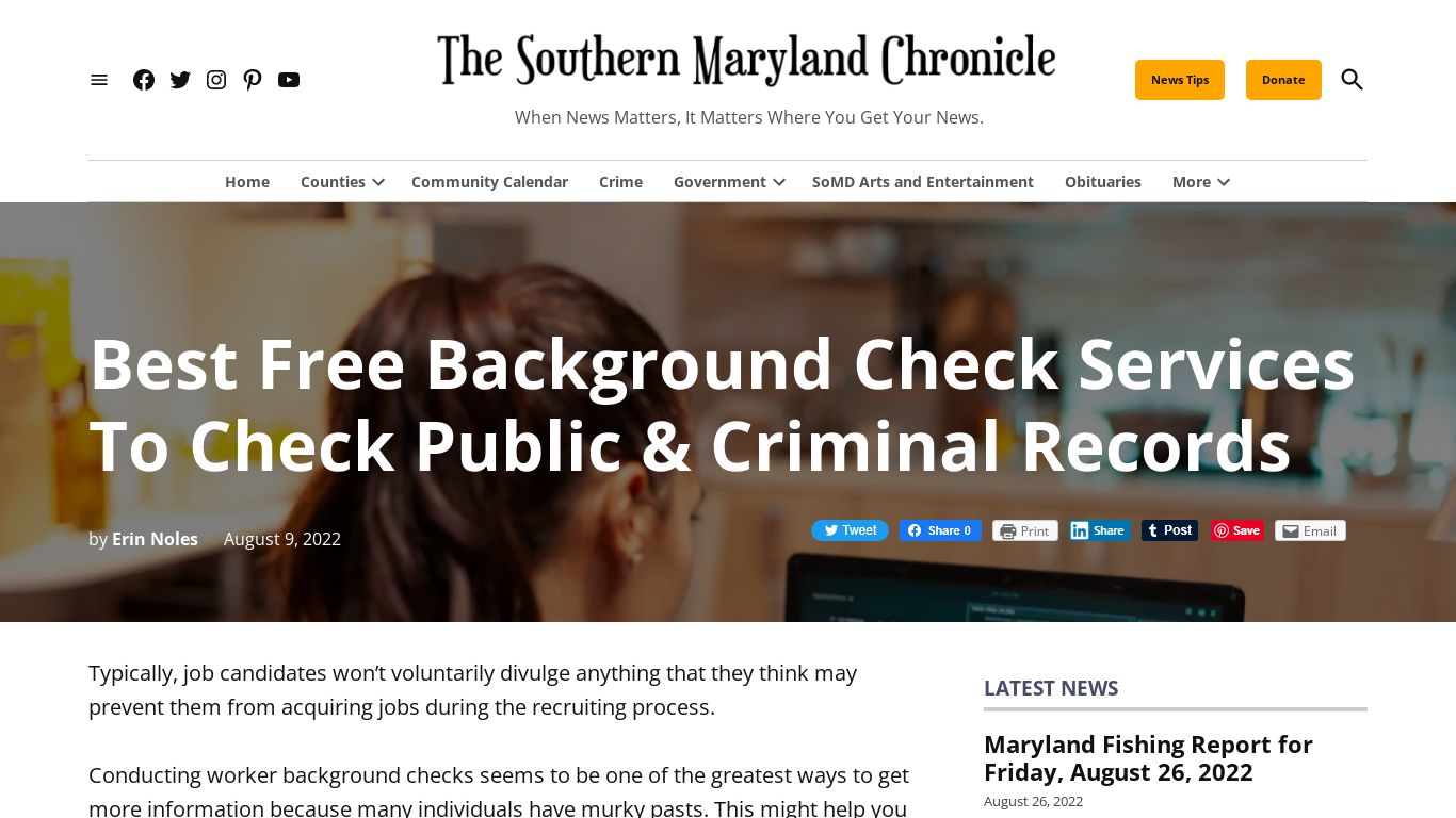 Best Free Background Check Services To Check Public & Criminal Records ...